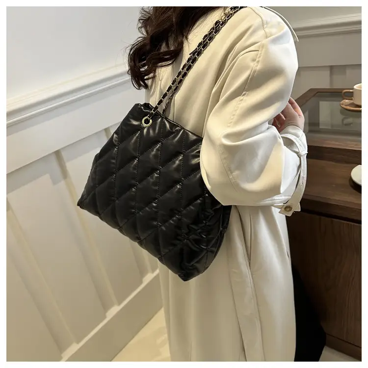 Black Diamond Embroidered Tote Bag for Women — feature 12
