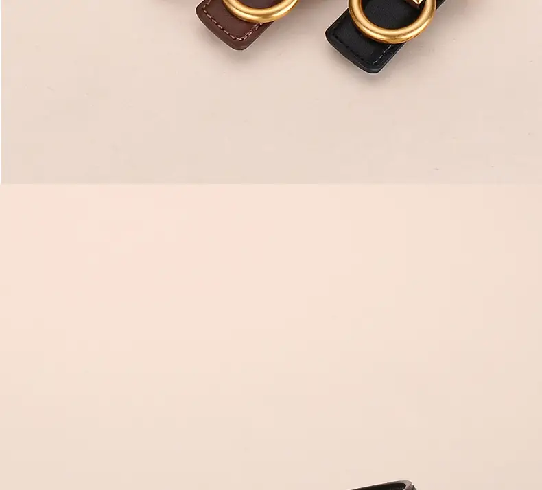 Vintage Cowhide Belt for Women with Vintage Buckle Decor — feature 18