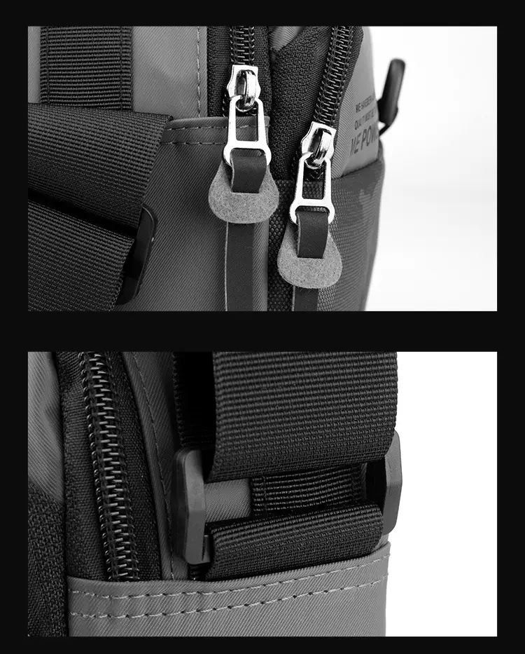 Men Black Camo Shoulder Bag with Adjustable Strap — feature 23
