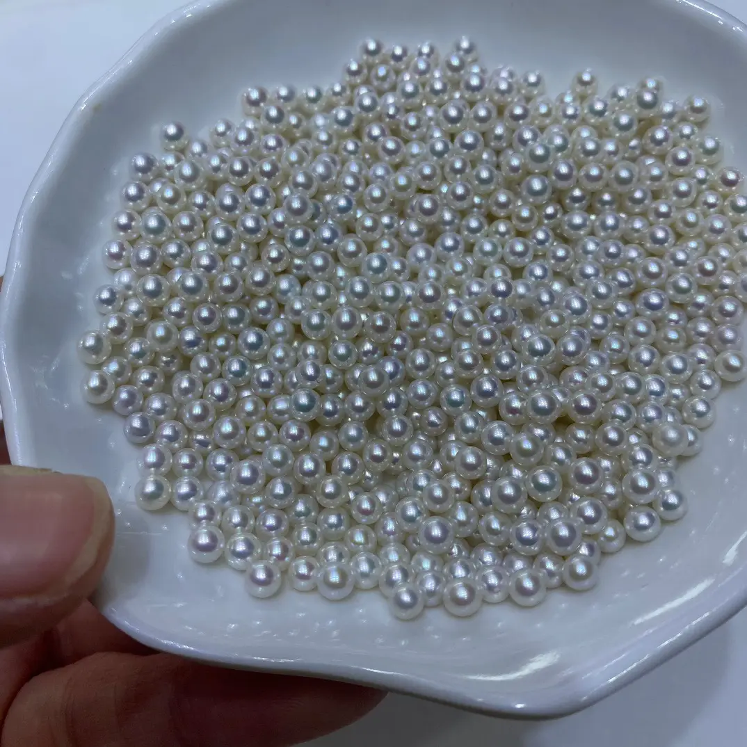 3-4mm Natural Freshwater Light Pearl Baby Bulb - Image 3