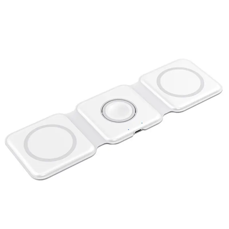 Folding Magnetic Wireless Charger for Apple Watch Earphones Mobile Phone - Image 7