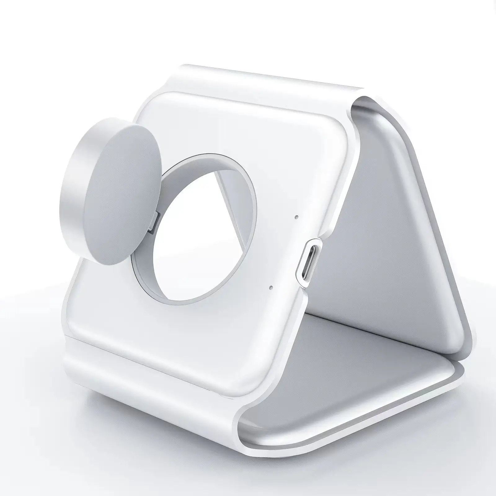 Folding Magnetic Wireless Charger for Apple Watch Earphones Mobile Phone - Image 2