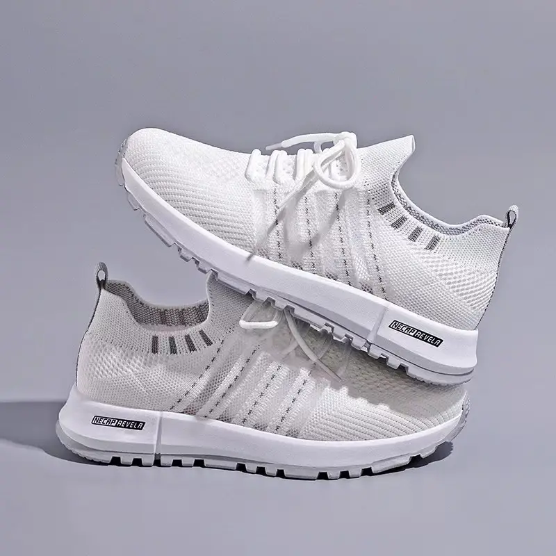Women White Checkered Casual Sneakers 2025 - Image 2