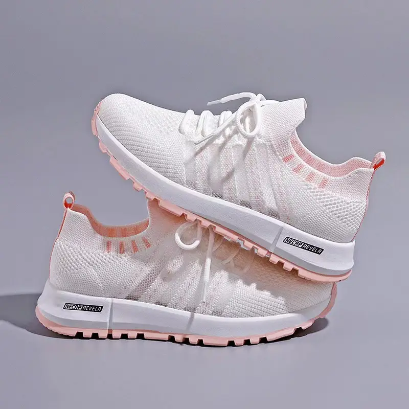 Women White Checkered Casual Sneakers 2025 - Image 3