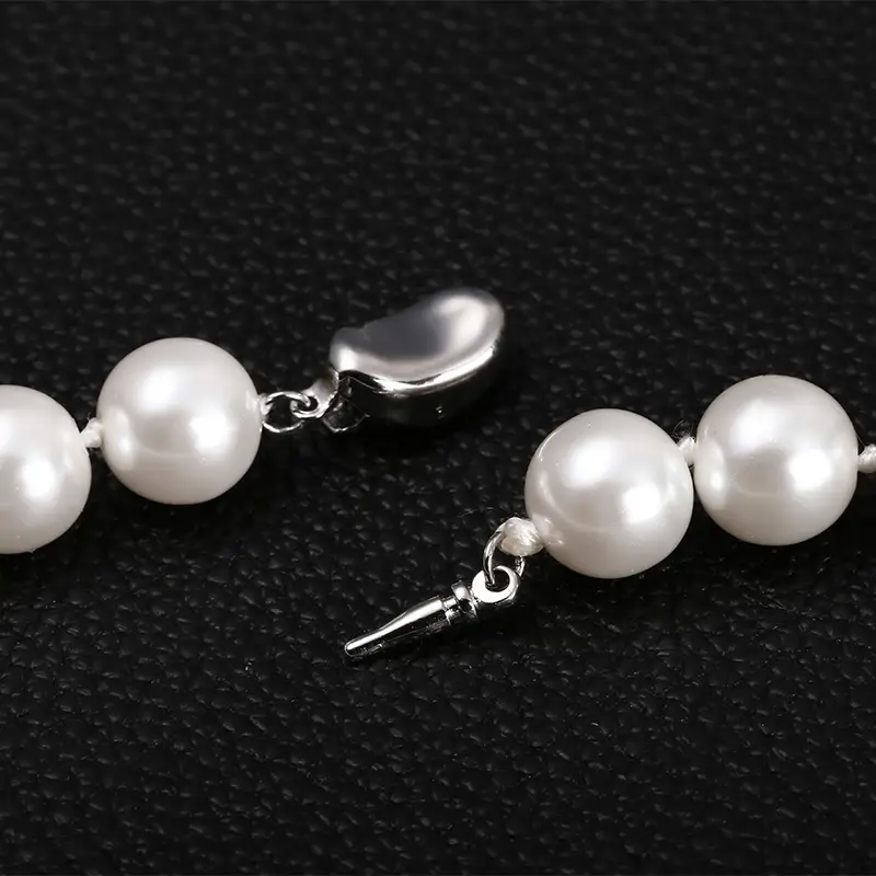 Jingdong Pearl Earrings White Round Silver Clasp - Image 5