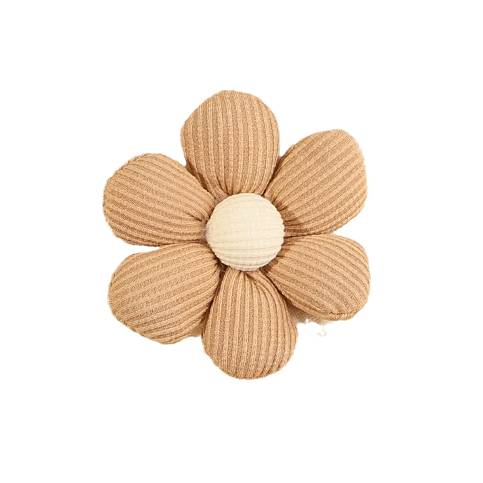 Wool Cotton Flower Bow Baby Hair Band Brown — feature 7