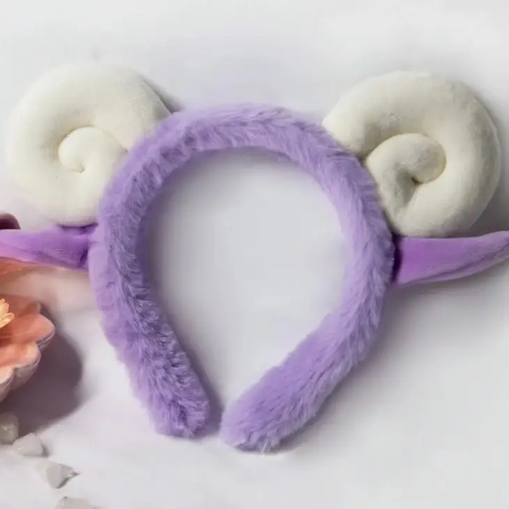 Sweet Blue Fuzzy Hair Band for Women - Image 12