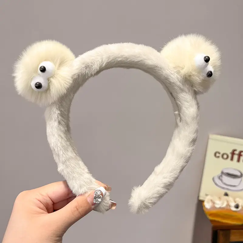 Sweet Blue Fuzzy Hair Band for Women - Image 92