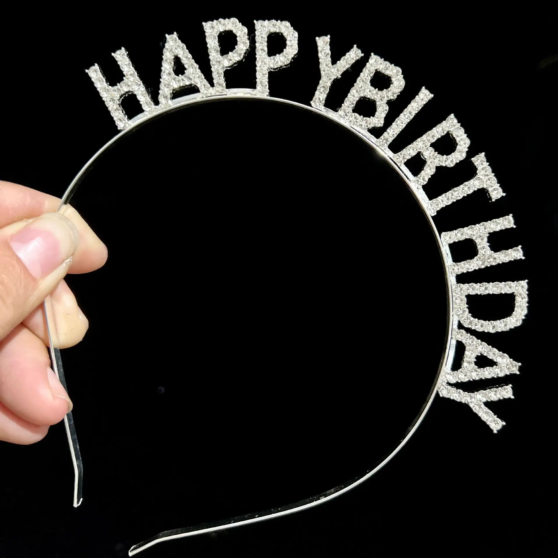 Happy Birthday Gold Metal Headband for Men Women - Image 4