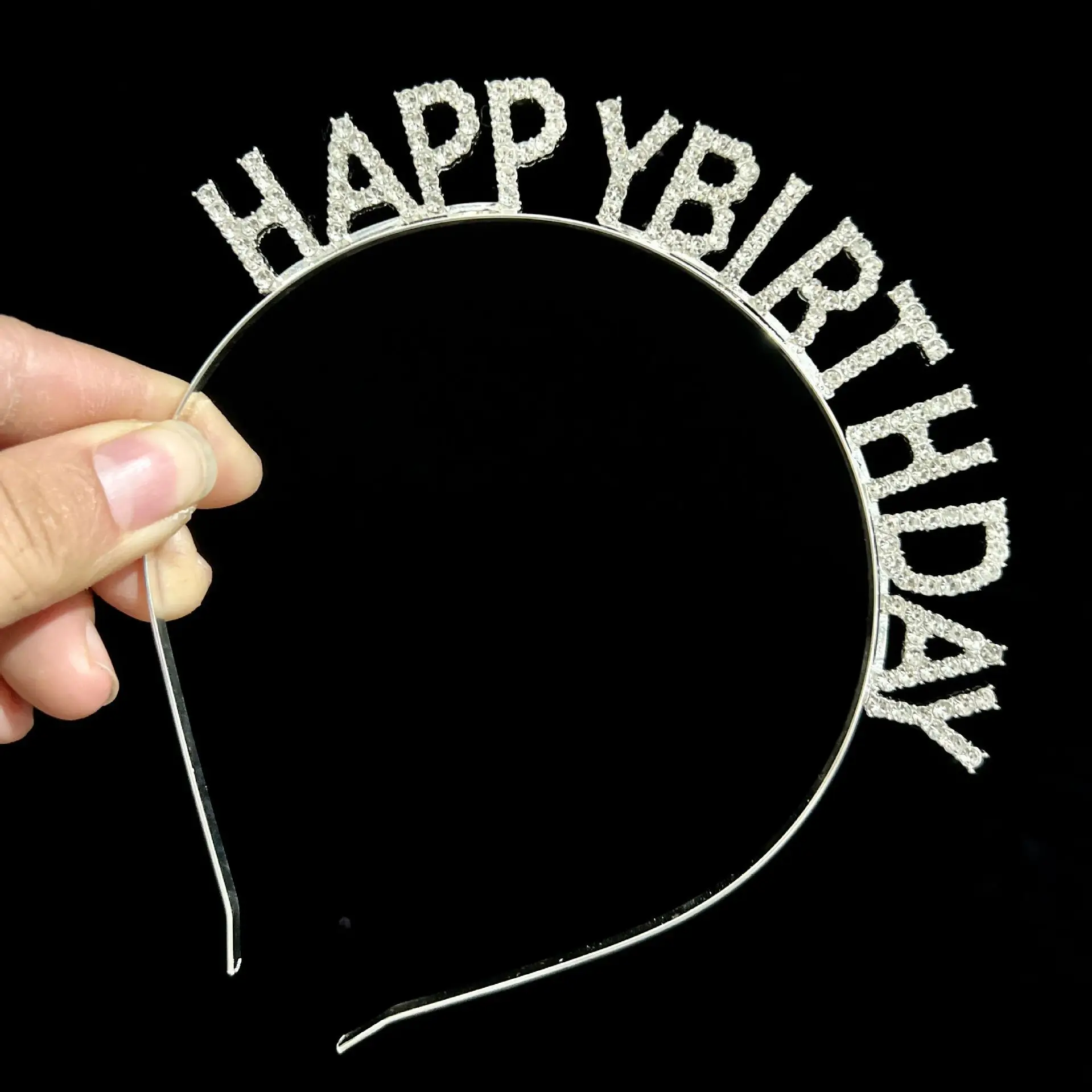 Happy Birthday Gold Metal Headband for Men Women - Image 2