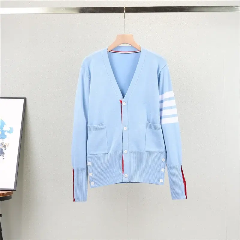 Gray Cardigan Set for Men Women Spring Autumn Loose Fit — feature 10