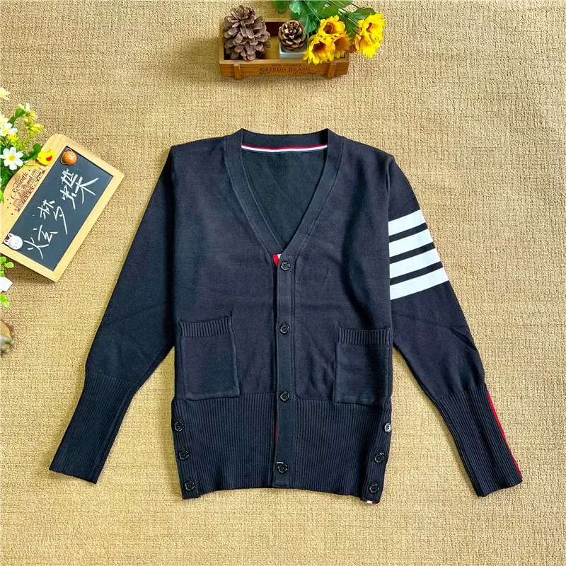 Gray Cardigan Set for Men Women Spring Autumn Loose Fit — feature 11