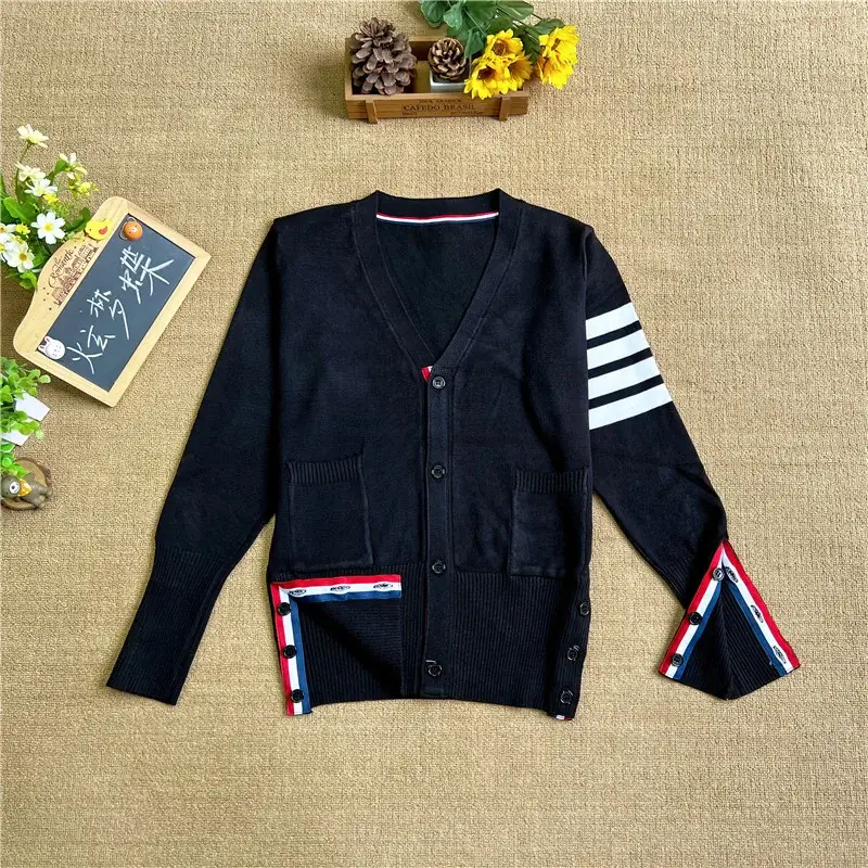 Gray Cardigan Set for Men Women Spring Autumn Loose Fit — feature 12