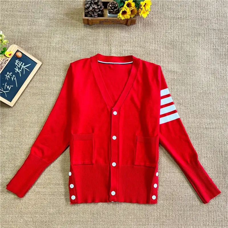 Gray Cardigan Set for Men Women Spring Autumn Loose Fit — feature 14