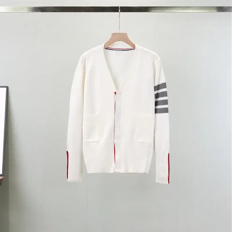 Gray Cardigan Set for Men Women Spring Autumn Loose Fit — feature 7