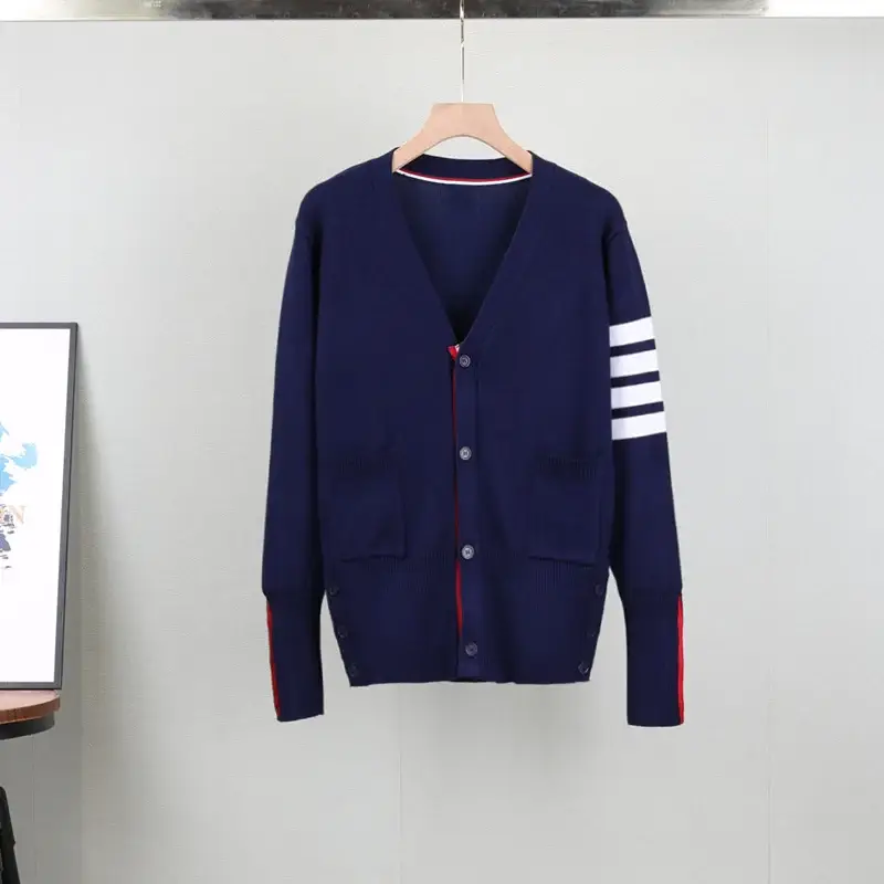 Gray Cardigan Set for Men Women Spring Autumn Loose Fit — feature 8