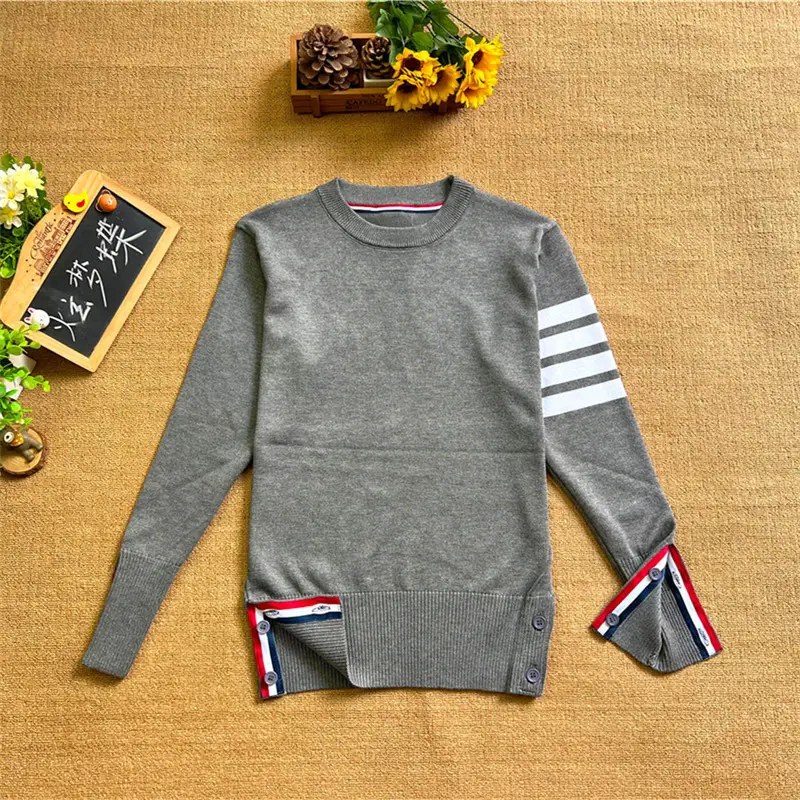 Gray Cardigan Set for Men Women Spring Autumn Loose Fit