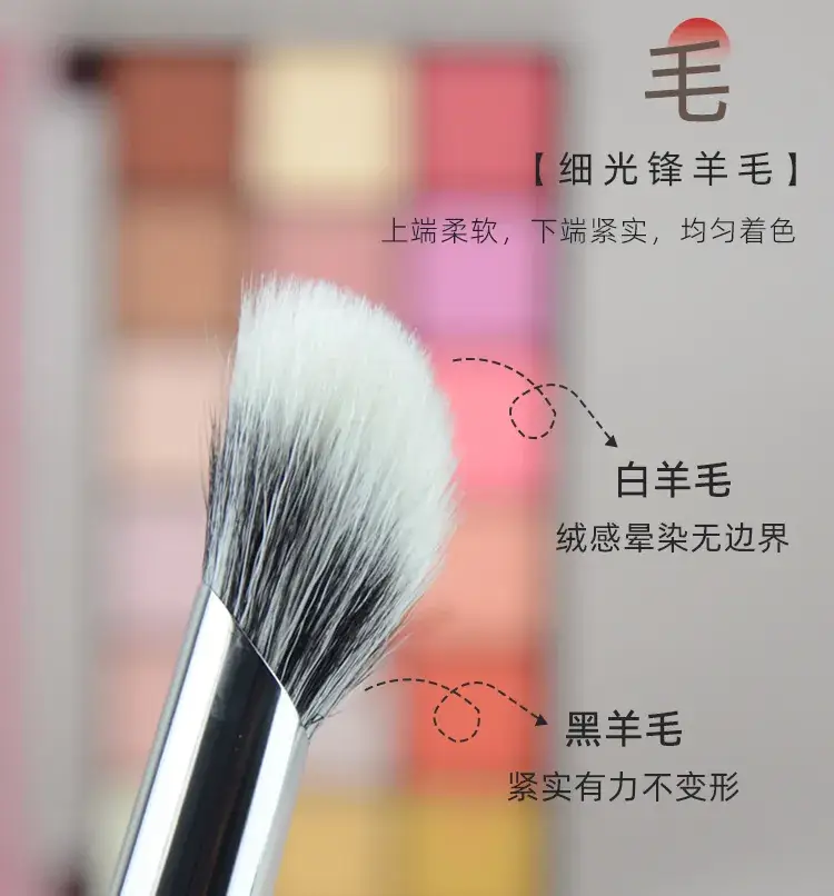 Blush Brush Set with Wool Sickle Dotted Design — feature 12
