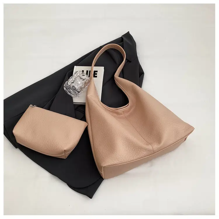 Women Large Capacity Tan Leather Tote Bag 2023 — feature 47