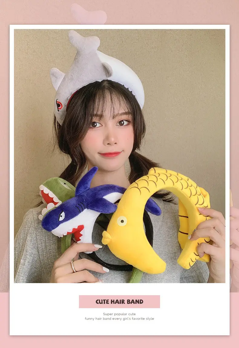 Cute Cartoon Headband for Women Pink Furry — feature 1