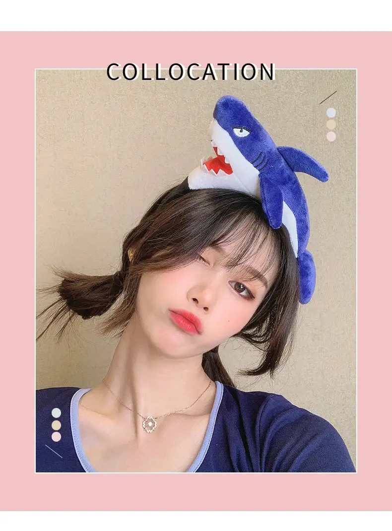 Cute Cartoon Headband for Women Pink Furry — feature 5