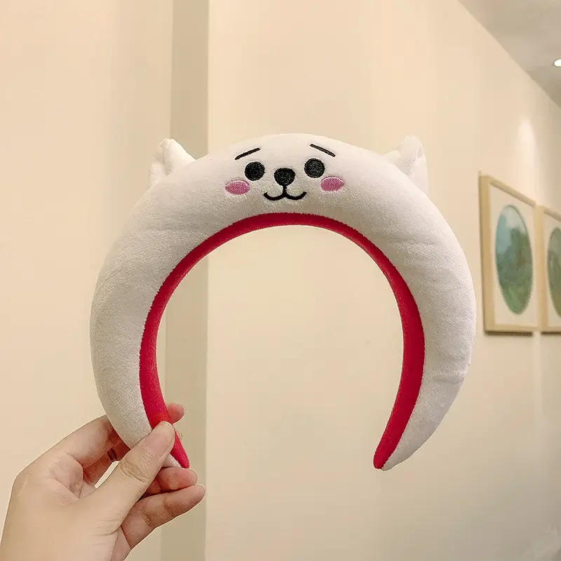 Cute Cartoon Headband for Women Pink Furry - Image 11