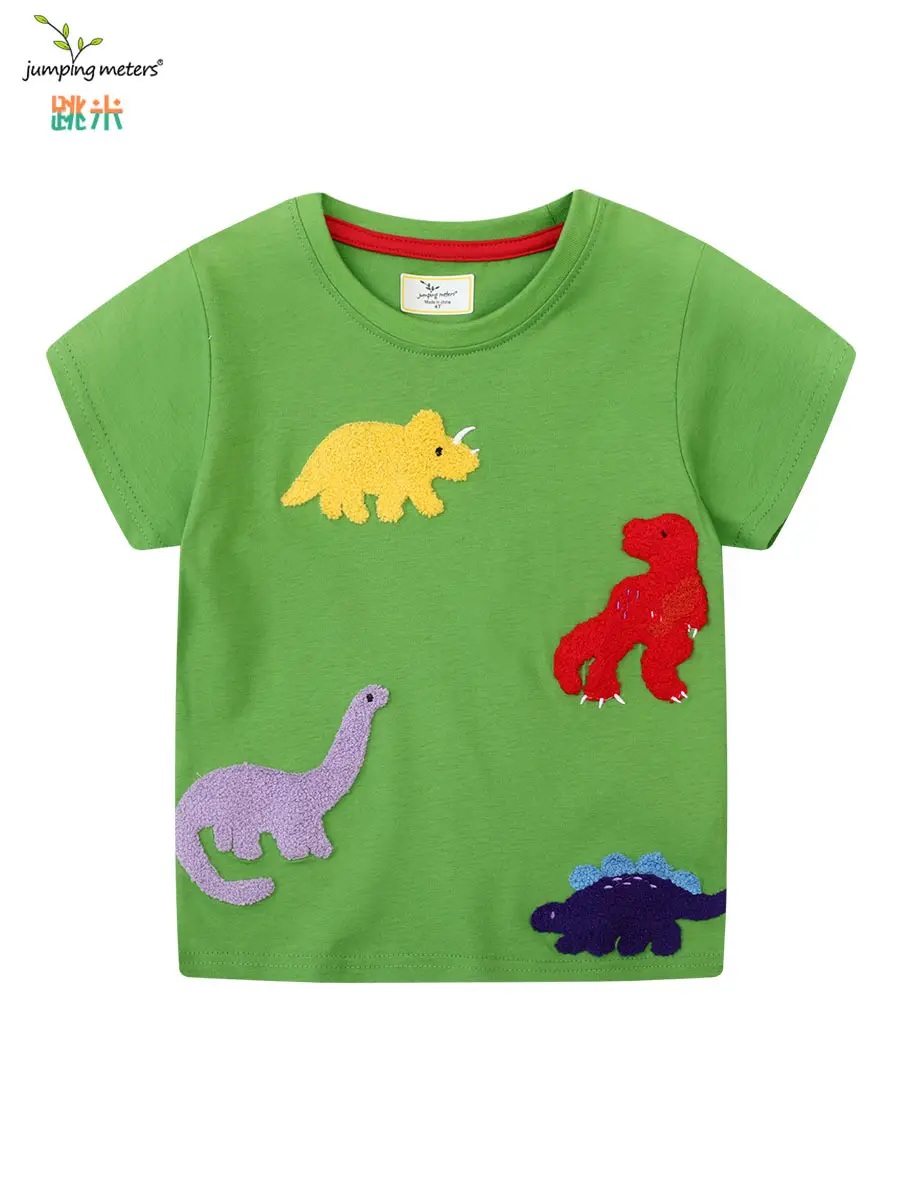 2025 Boys T-shirt Green Dinosaur Print Short Sleeve - Image 6