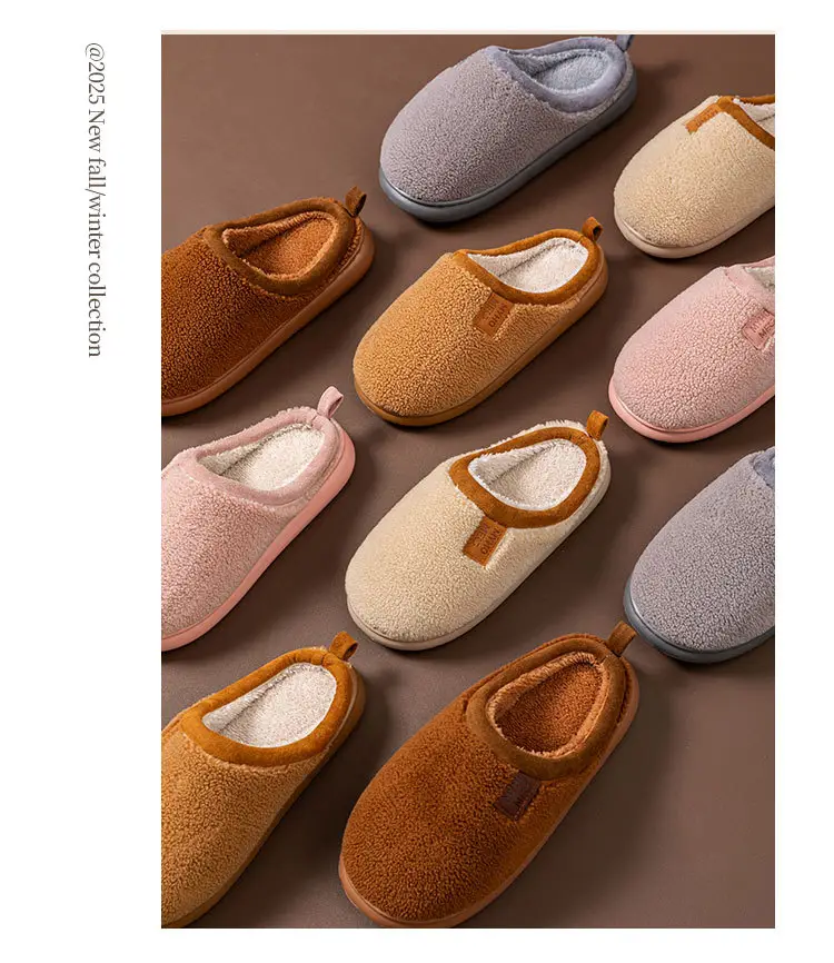 Thick Plush Cotton Slippers for Women 2025 New Autumn and Winter Indoor Non-Slip Warm Eva Home Cotton Slippers for Men — feature 11