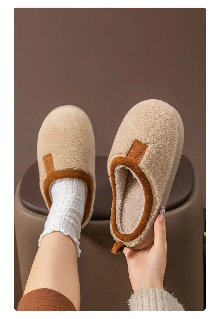 Thick Plush Cotton Slippers for Women 2025 New Autumn and Winter Indoor Non-Slip Warm Eva Home Cotton Slippers for Men — feature 12