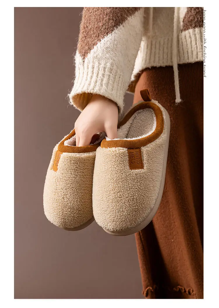 Thick Plush Cotton Slippers for Women 2025 New Autumn and Winter Indoor Non-Slip Warm Eva Home Cotton Slippers for Men — feature 13