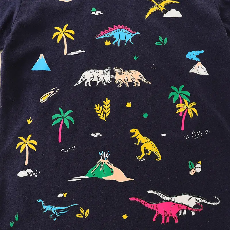 European American Style Boys Dinosaur Printed T-Shirt - Image 4