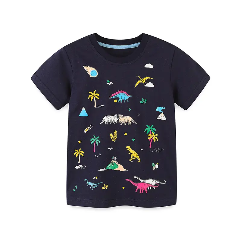 European American Style Boys Dinosaur Printed T-Shirt - Image 6