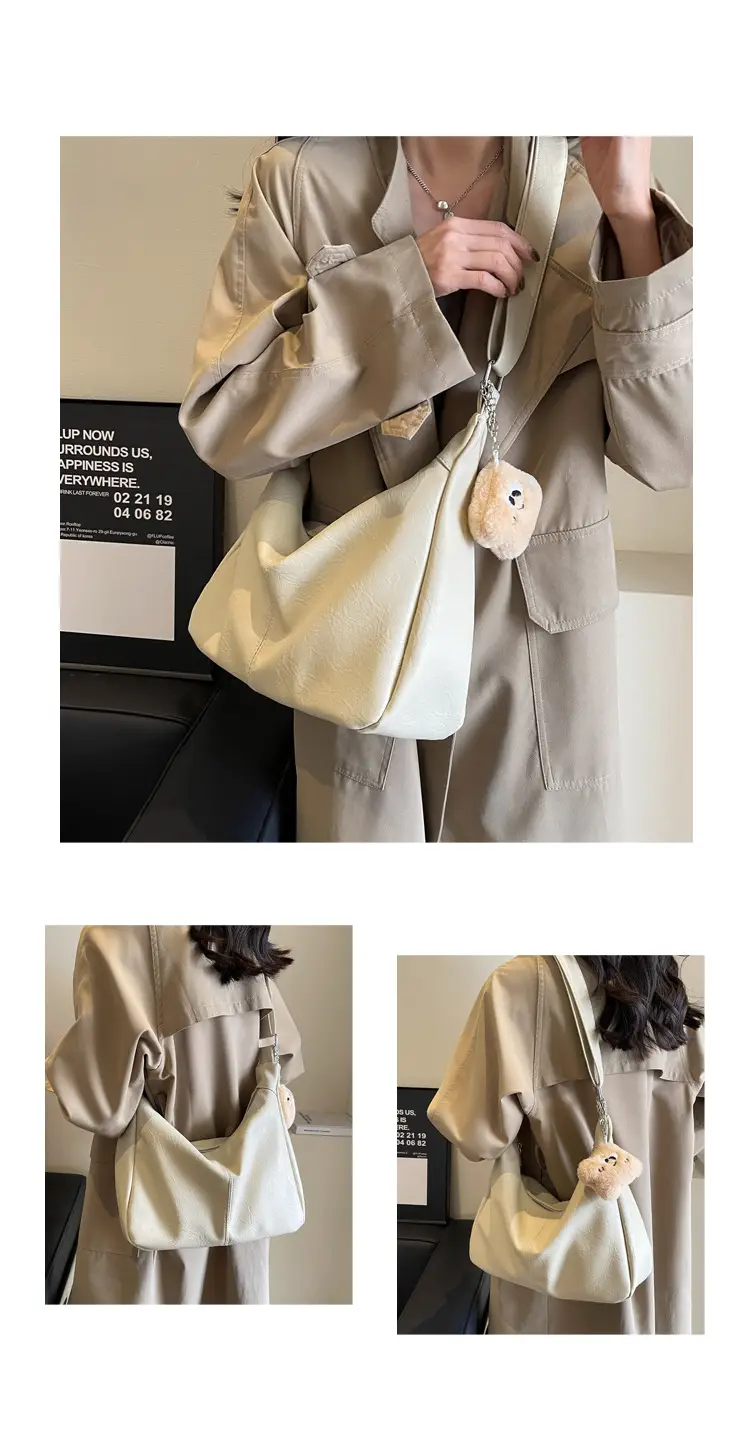 Women Large Capacity Brown Leather Shoulder Bag 2023 — feature 9