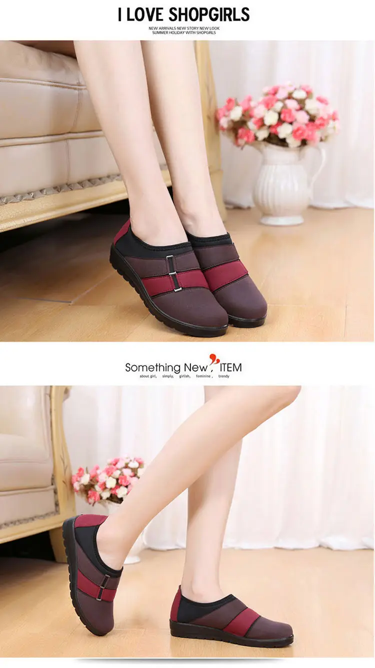 Spring and Autumn Classic casual shoes for middle-aged and elderly women's single-layer shoes soft bottom non-slip flat mom shoes old Beijing cloth shoes for women — feature 10