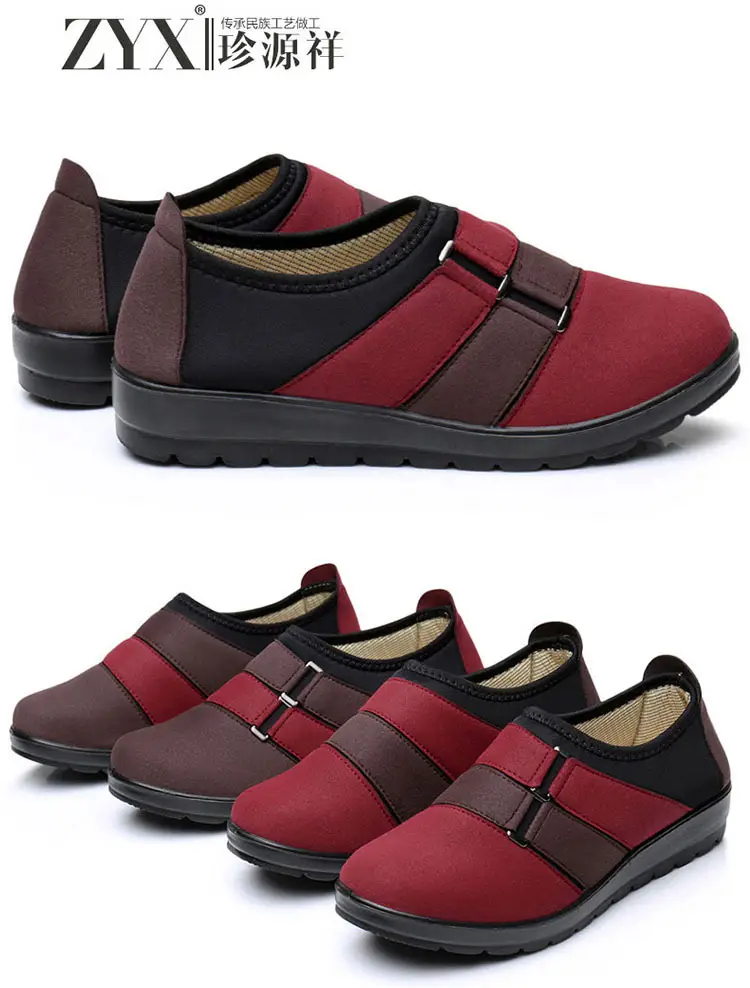 Spring and Autumn Classic casual shoes for middle-aged and elderly women's single-layer shoes soft bottom non-slip flat mom shoes old Beijing cloth shoes for women — feature 12