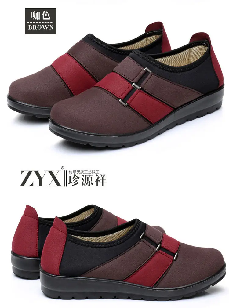 Spring and Autumn Classic casual shoes for middle-aged and elderly women's single-layer shoes soft bottom non-slip flat mom shoes old Beijing cloth shoes for women — feature 14
