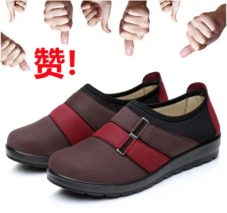 Spring and Autumn Classic casual shoes for middle-aged and elderly women's single-layer shoes soft bottom non-slip flat mom shoes old Beijing cloth shoes for women — feature 6
