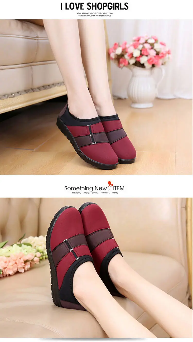 Spring and Autumn Classic casual shoes for middle-aged and elderly women's single-layer shoes soft bottom non-slip flat mom shoes old Beijing cloth shoes for women — feature 8