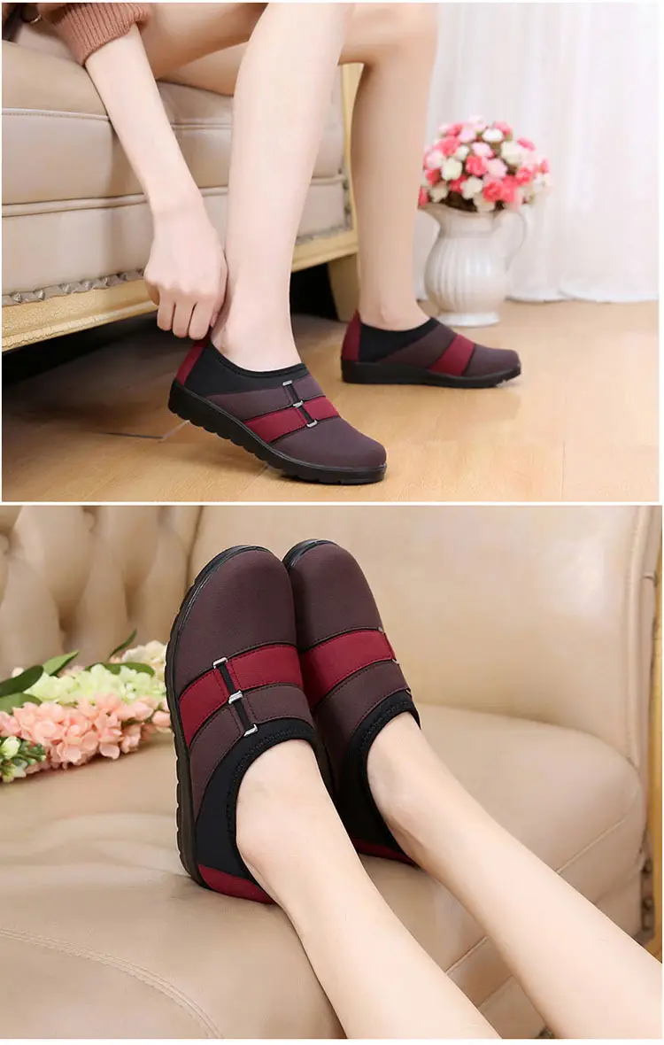 Spring and Autumn Classic casual shoes for middle-aged and elderly women's single-layer shoes soft bottom non-slip flat mom shoes old Beijing cloth shoes for women — feature 9
