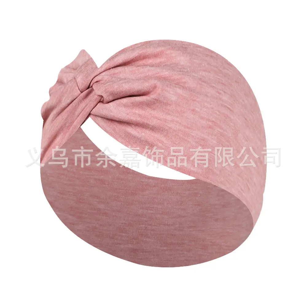 Women's Pure Cotton Yoga Headband with Knot Black White - Image 11
