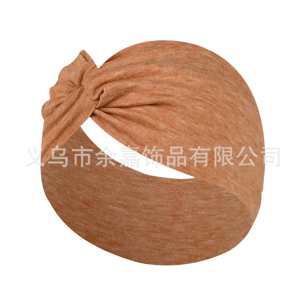 Women's Pure Cotton Yoga Headband with Knot Black White - Image 12