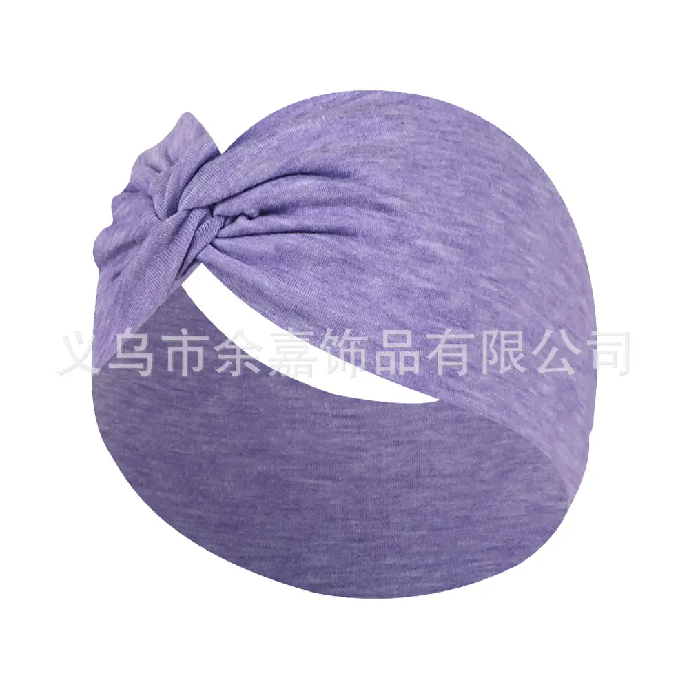 Women's Pure Cotton Yoga Headband with Knot Black White - Image 13