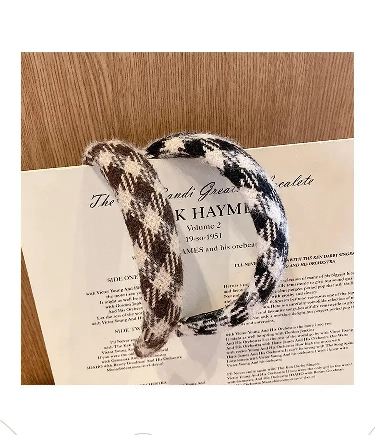 Korean Retro Houndstooth Headband Women Face Wash — feature 5