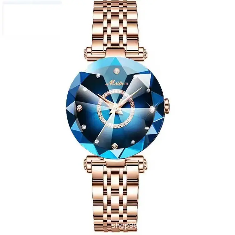 Diamond Encrusted Women's Watch with Rose Gold Band — feature 8