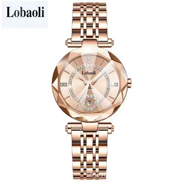Diamond Encrusted Women's Watch with Rose Gold Band - Image 10