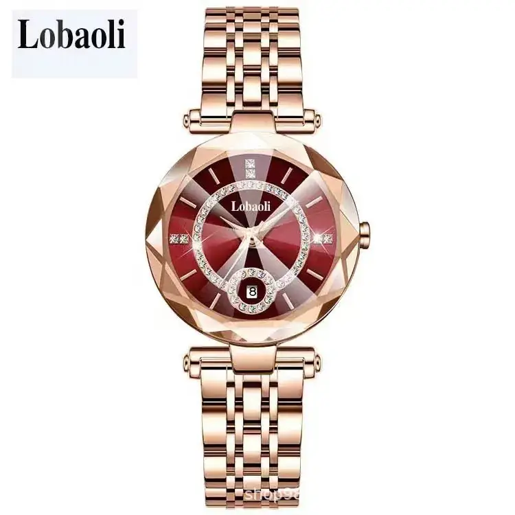 Diamond Encrusted Women's Watch with Rose Gold Band - Image 11