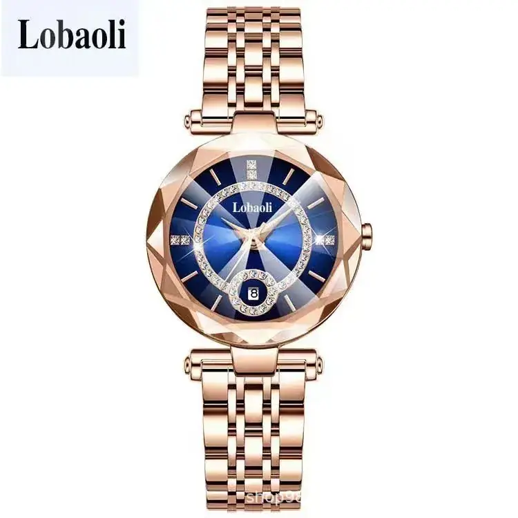 Diamond Encrusted Women's Watch with Rose Gold Band - Image 12