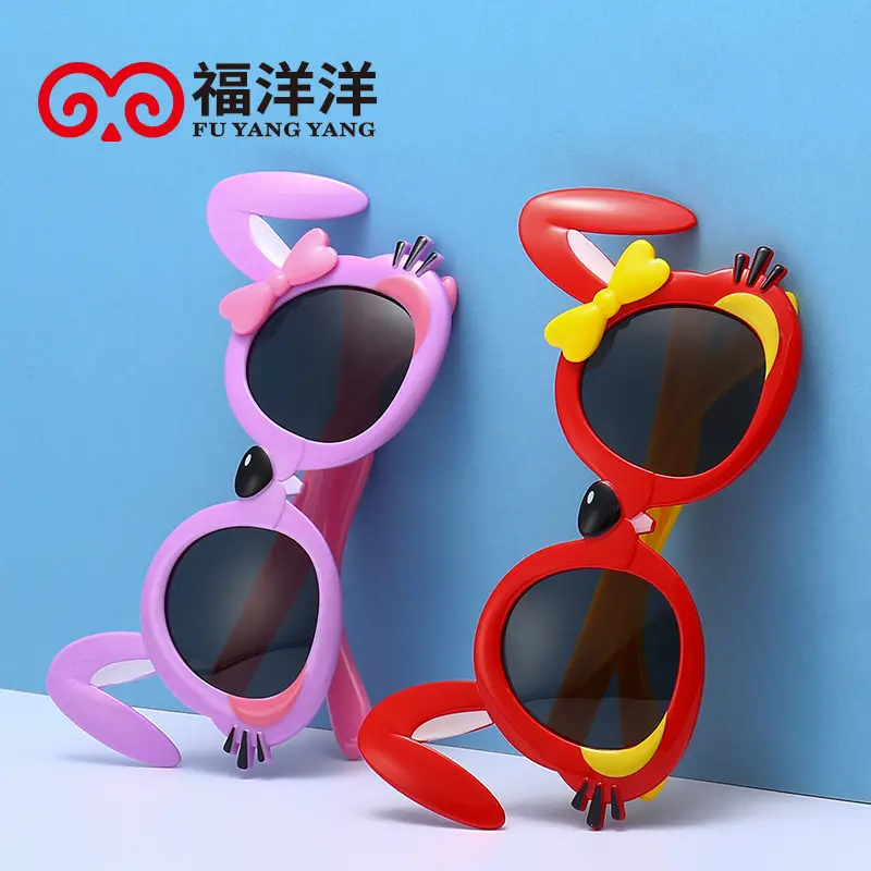 Pink Cartoon Polarizing Sunglasses for Kids — feature 4