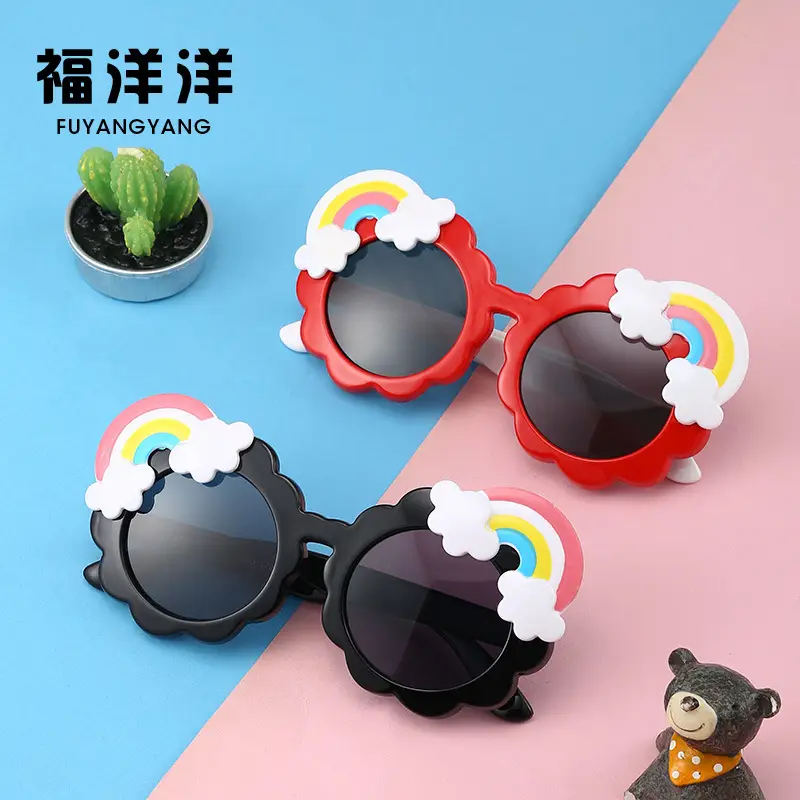 Pink Cartoon Polarizing Sunglasses for Kids — feature 8