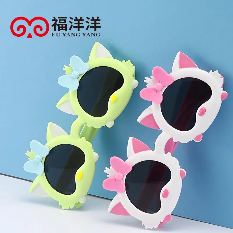Pink Cartoon Polarizing Sunglasses for Kids — feature 9